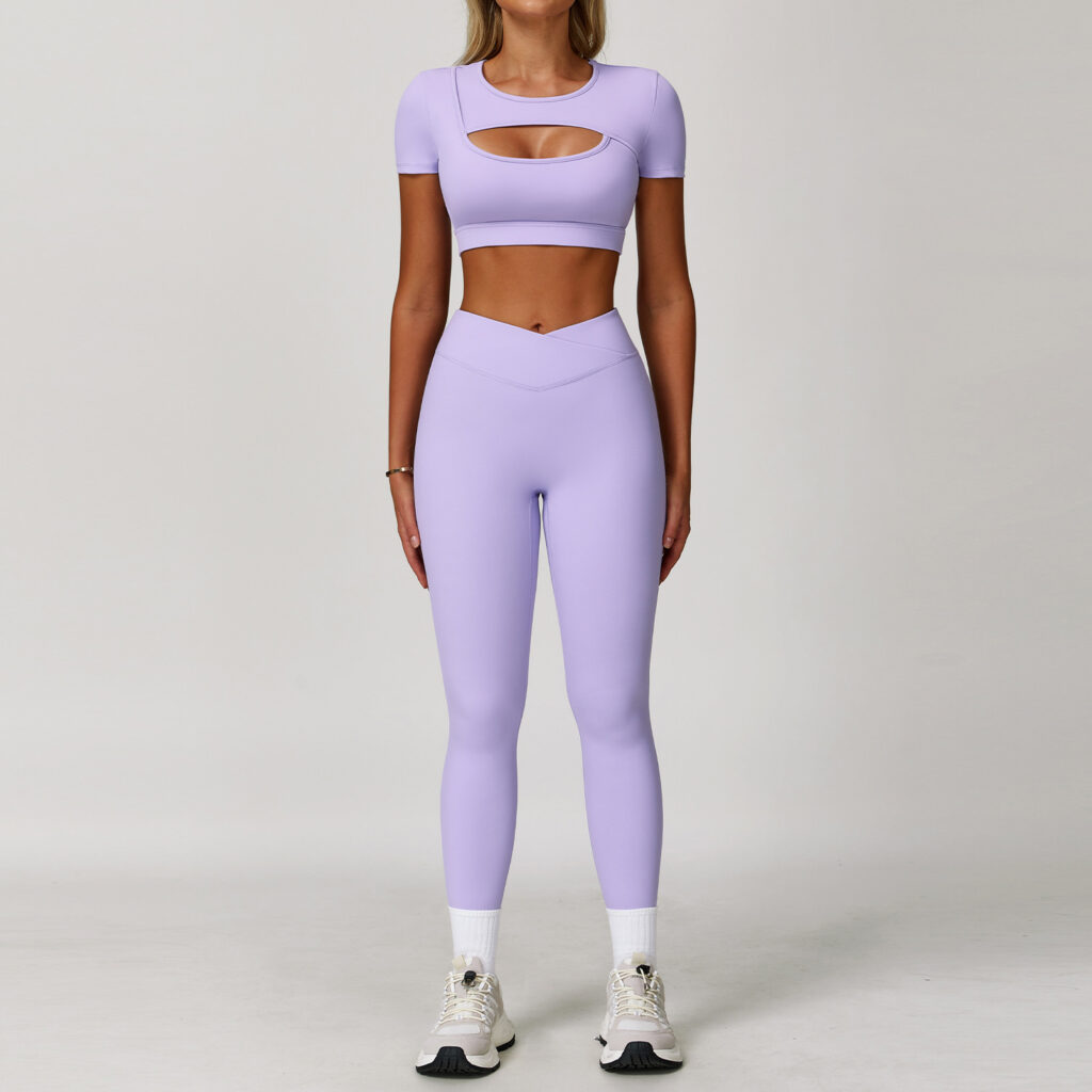 Dare To Show Off This Cross-border Color-block Yoga Set With A Beautiful Back