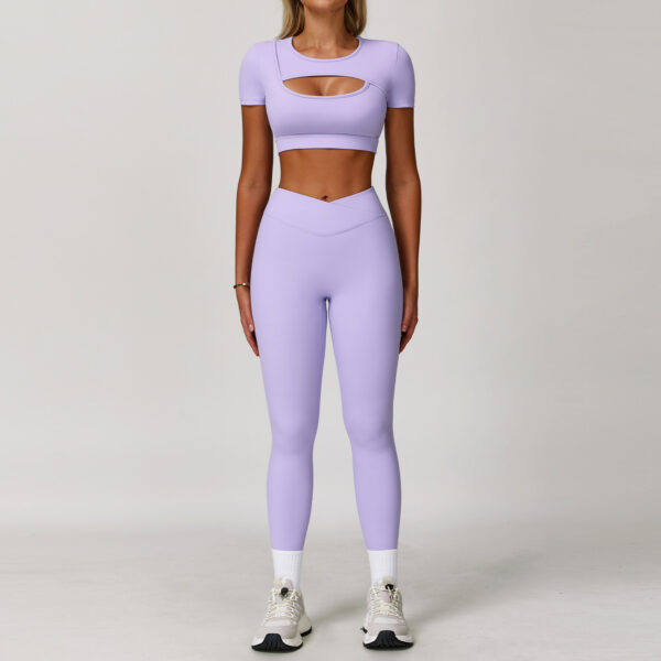 Dare To Show Off This Cross-border Color-block Yoga Set With A Beautiful Back - Image 11