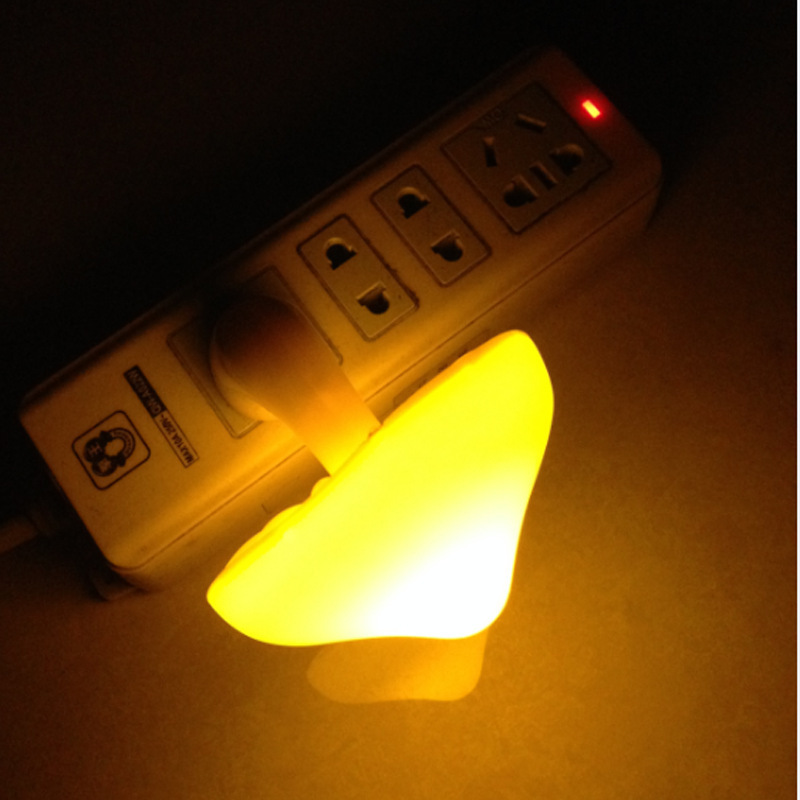 LED Night Light Mushroom Wall Socket Lamp EU US Plug Warm White Light-control Sensor Bedroom Light Home Decoration - Image 33