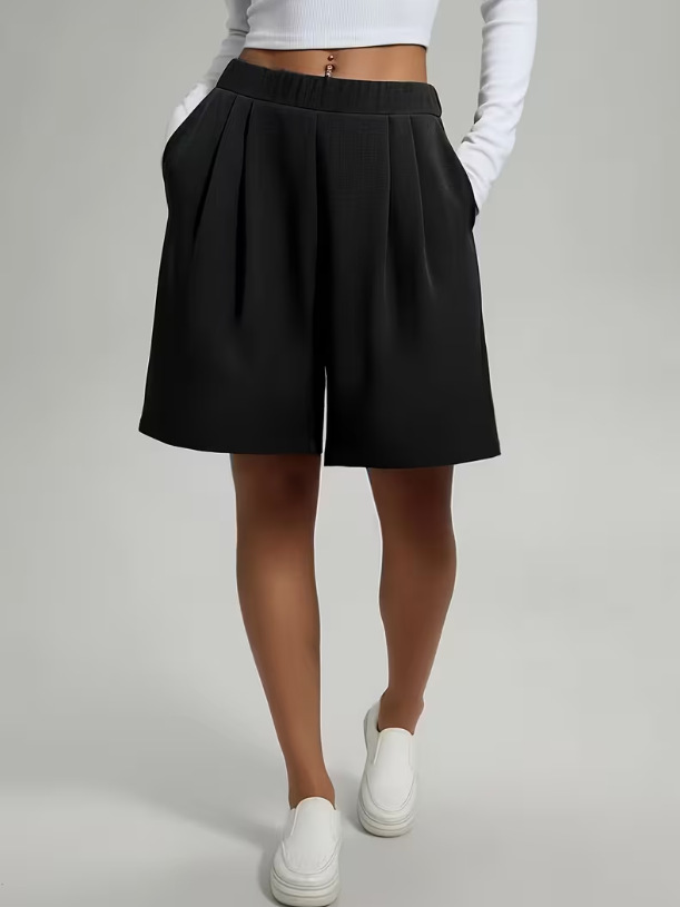 Womens Pants Womens Shorts Casual Loose Solid Color - Image 14