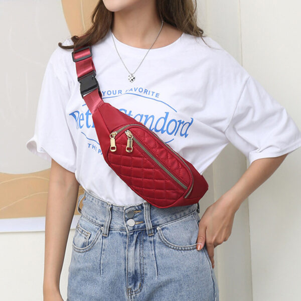 Rhombus Fanny Packs For Women Crossbody Waist Bags For Sports Hiking Cycling Running - Image 10