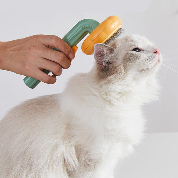 New Pet Cat Brush Hot Selling Hand-held Steel Wire Self-cleaning Comb Looper For Hair Removal - Image 12