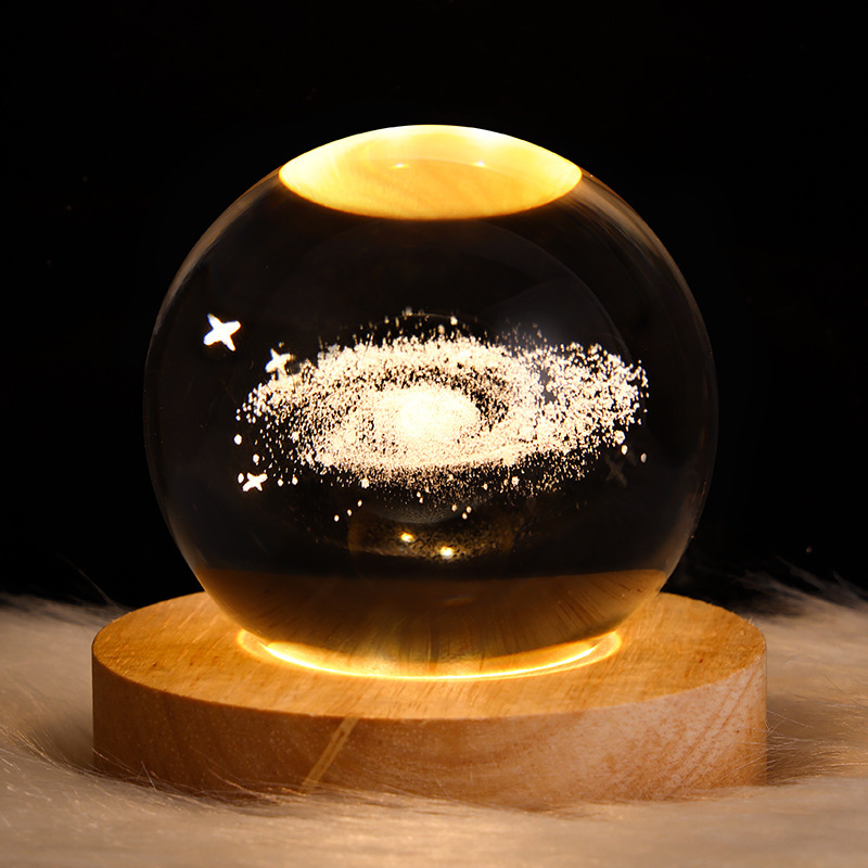 LED Night Light Galaxy Crystal Ball Table Lamp 3D Planet Moon Lamp Bedroom Home Decor For Kids Party Children Birthday Gifts - Image 16