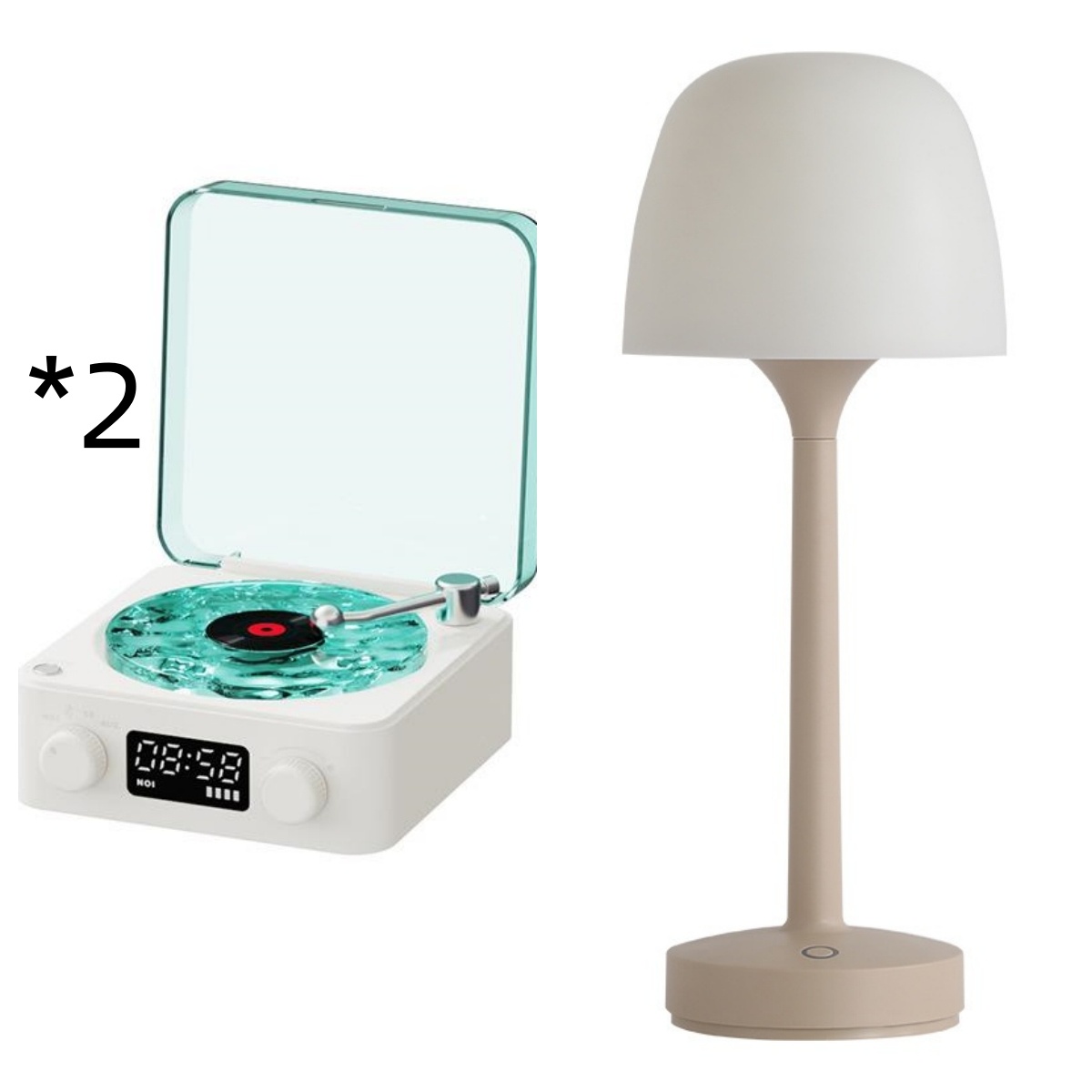 Retro Turntable Speaker Wireless Bluetooth-compatible 5.0 Vinyl Record Player Stereo Sound With White Noise RGB Projection Lamp Effect - Image 19