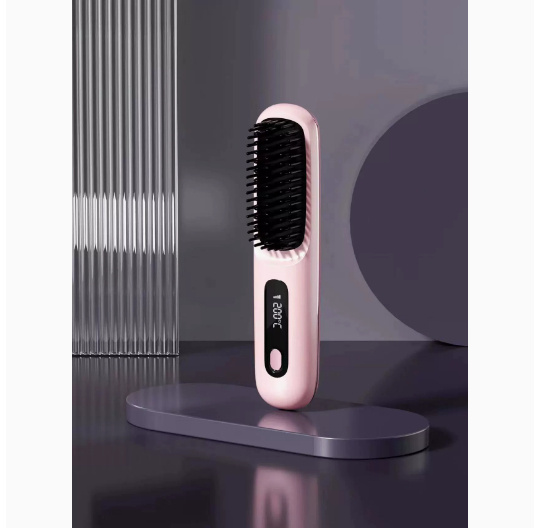 2 In 1 Straight Hair Comb Wireless Hair Straightener Brush Hair Fast Heating Portable Hot Curler USB Charging - Image 32