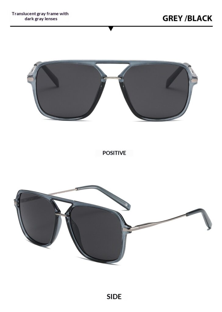 Classic Dual-Beam Sunglasses Mens Fashion Sunglasses