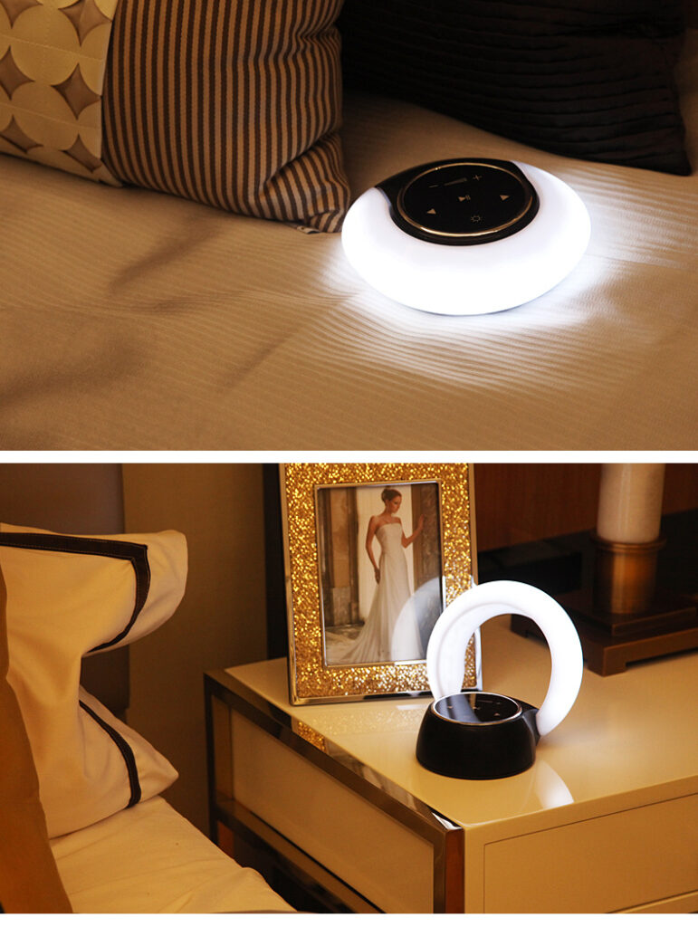 Creative Bluetooth Subwoofer Stereo Speaker LED Desk Lamp Stepless Dimming Folding Touch Atmosphere Night Light