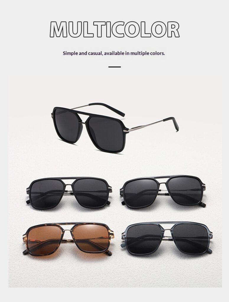 Classic Dual-Beam Sunglasses Mens Fashion Sunglasses