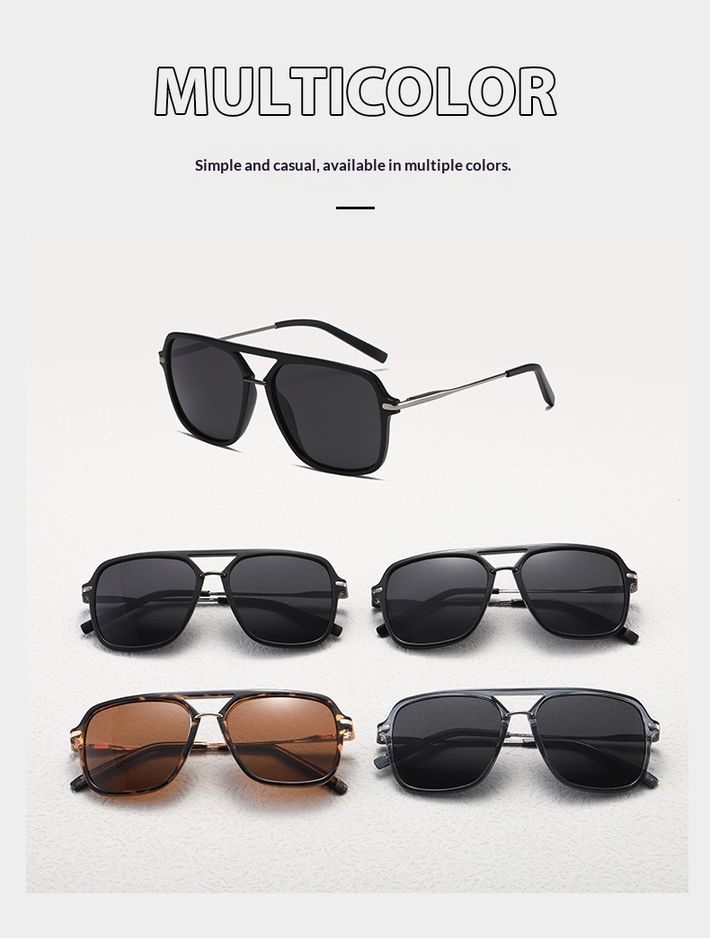 Classic Dual-Beam Sunglasses Mens Fashion Sunglasses - Image 22