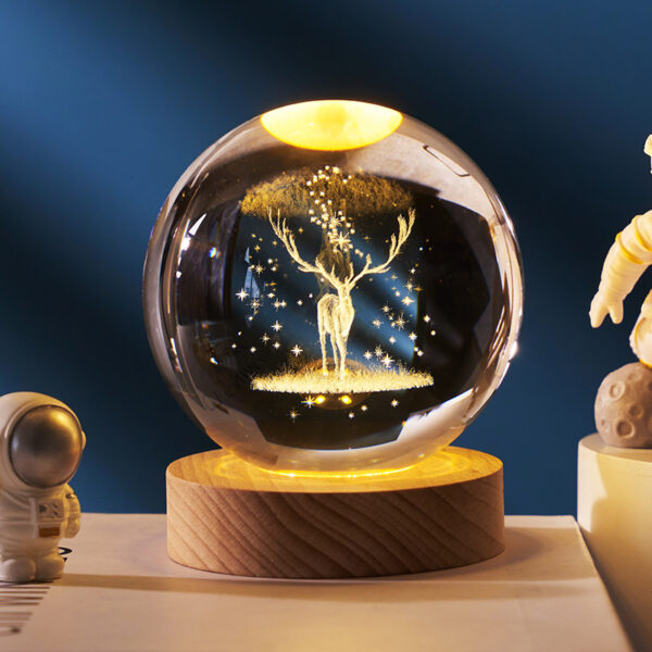 Luminous Starry Sky And Planets Moon Moon Crystal Ball Small Night Lamp Projection Ambience Light Creative Gift New Strange Gift - Image 18