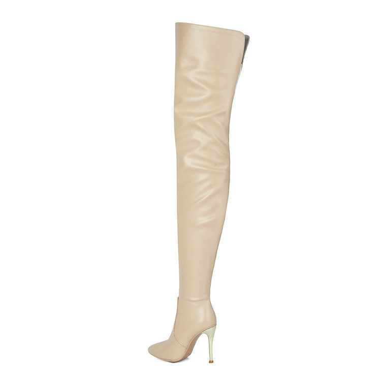 Sexy Slimming Pointed-toe Over-the-knee Boots With Stiletto Heels
