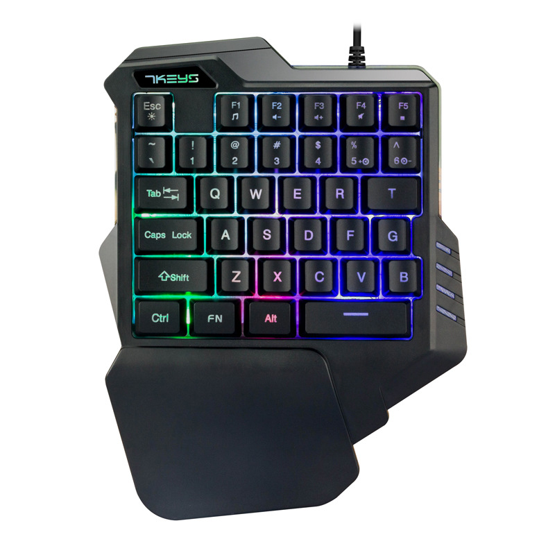 One-Handed Mechanical Gaming Keyboard RGB Backlit Portable Mini Gaming Keypad Game Controller - Image 8