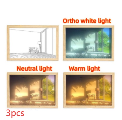 Illuminated Picture LED Decorative Light Painting Bedside Picture Style Creative Modern Simulate Sunshine Drawing Night Light Gift - Image 35