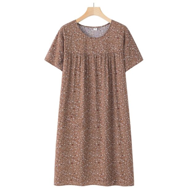 Women's Thin Loose Cotton Silk Short-Sleeve Dress - Image 21