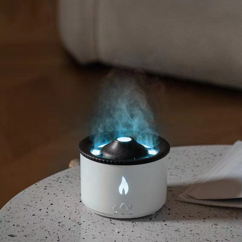 New Creative Ultrasonic Essential Oil Humidifier Volcano Aromatherapy Machine Spray Jellyfish Air Flame Humidifier Diffuser - Image 35