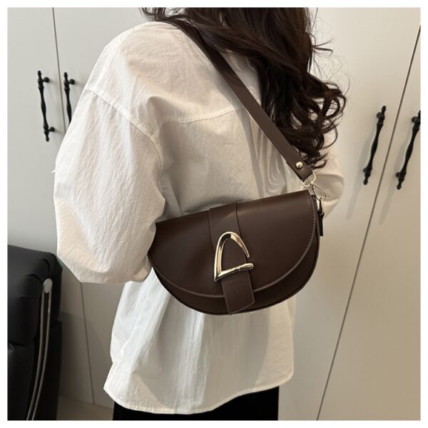 High-end, Fashionable Single-shoulder Bag Niche Saddle Bag - Image 35