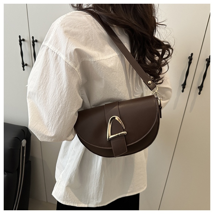 High-end, Fashionable Single-shoulder Bag Niche Saddle Bag