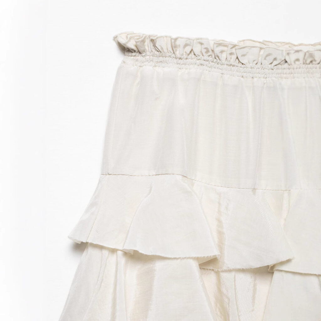 Women's Tiered-ribbon Decorated Cake-style Midi Skirt