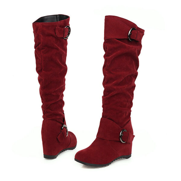 Wedge-heel British-style High-top Womens Knee-high Boots - Image 17