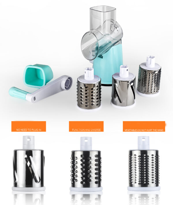 Manual Kitchen Accessories Multifunctional Round Mandoline Potato Slicer Vegetable Cutter Slicer Cheese Kitchen Gadgets - Image 12