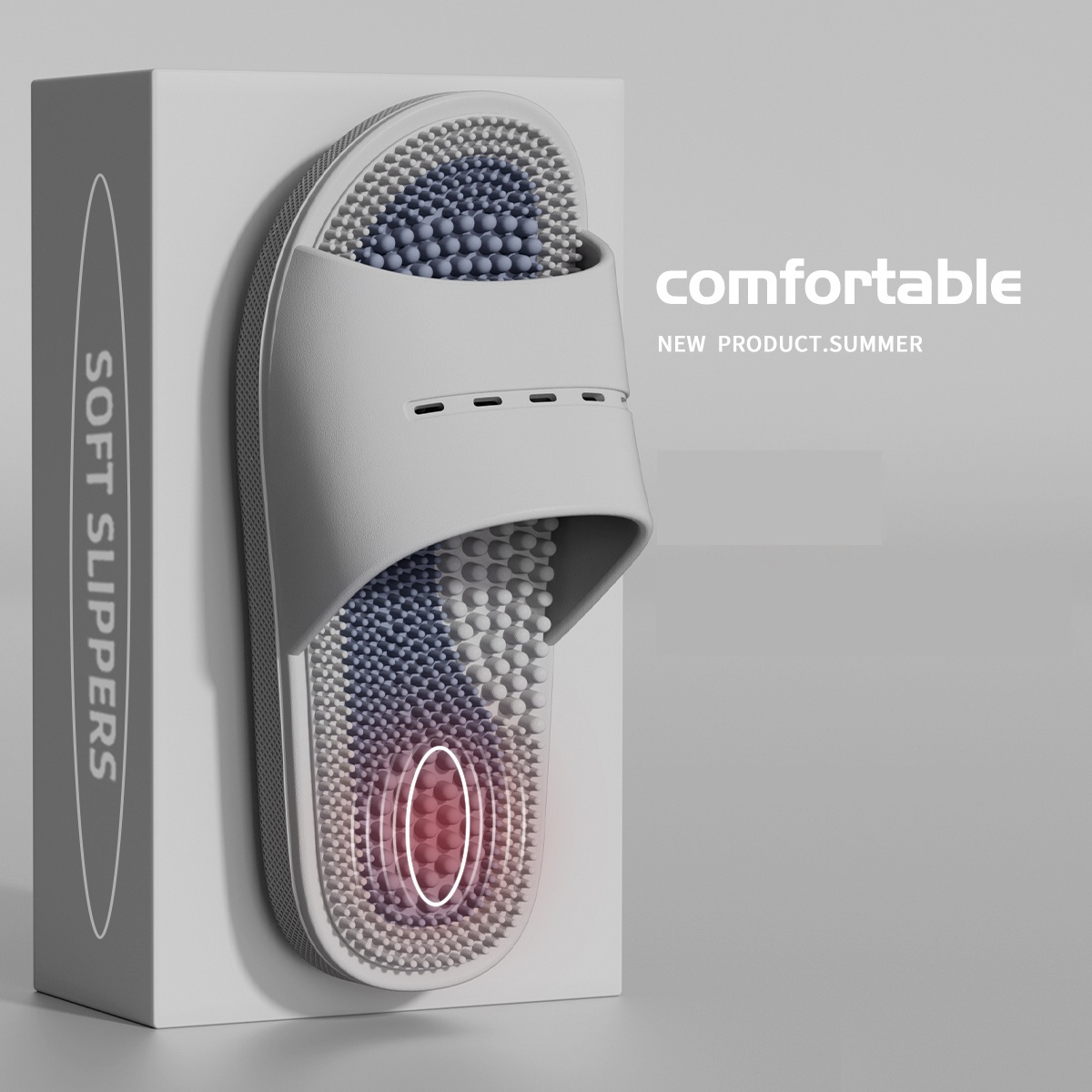 Massage Slippers For Men Summer Indoor Home And Bathroom Use Foot Acupressure Slippers With Non-slip Soles For Men - Image 29