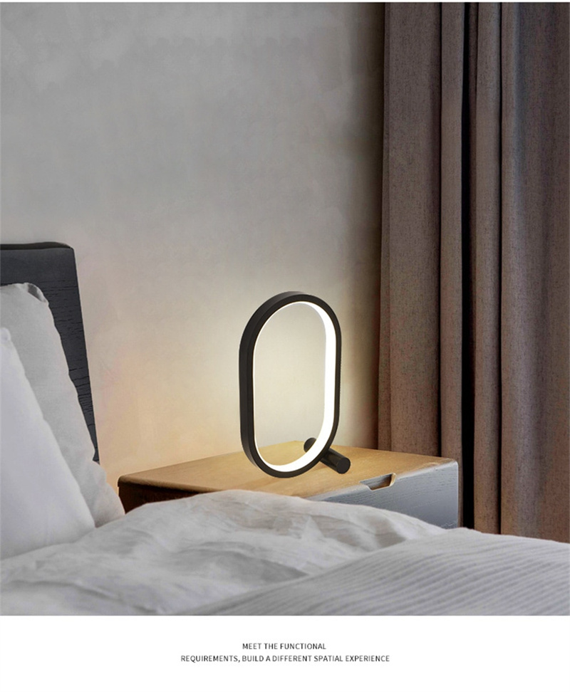 Usb Plug-In Lamp Oval Acrylic Lamp Touch Control Dimmable Modern Simple Creative Night Lamp Bedside Reading Lamp Desk Table Led - Image 20