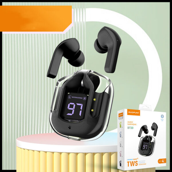New Mini Transparent Wireless Bluetooth Headset Digital Display ENC Noise Reduction True Wireless Sports Music - Image 31