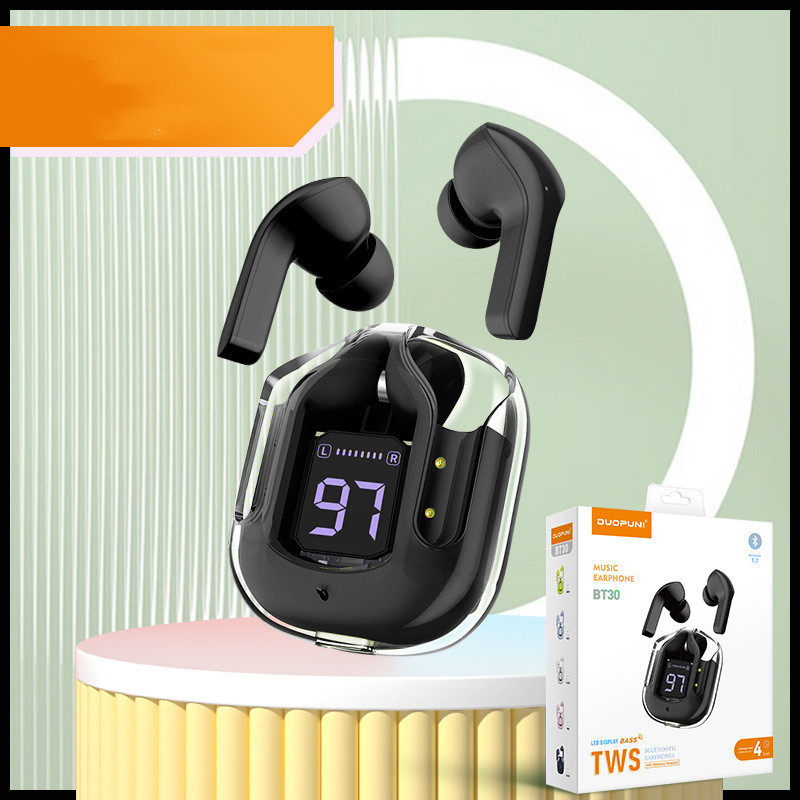 New Mini Transparent Wireless Bluetooth Headset Digital Display ENC Noise Reduction True Wireless Sports Music - Image 31
