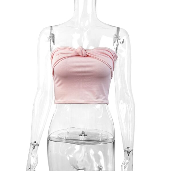 Women's Push-Up Tube Top With Midriff Exposed - Image 2
