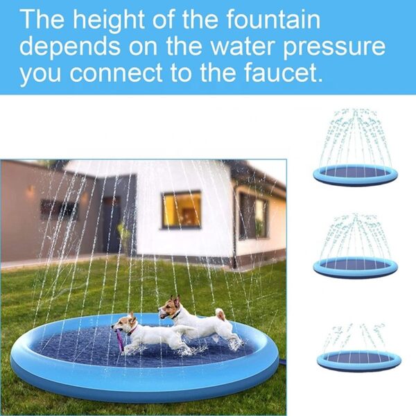 Dog Sprinkler Outdoor Toys Dog Swimming Mat Anti-Slip Dog Pool Splash  Pad - Image 2