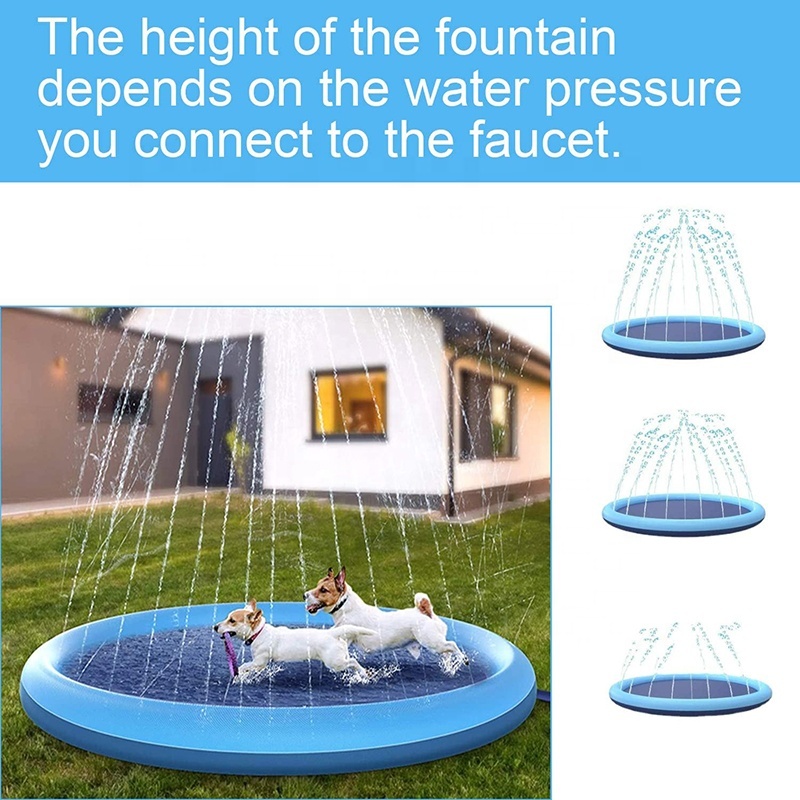 Dog Sprinkler Outdoor Toys Dog Swimming Mat Anti-Slip Dog Pool Splash  Pad - Image 2