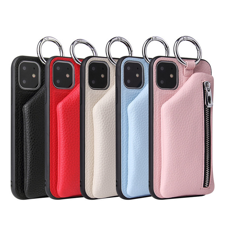 PU Leather Strap Cord Coin Purse Phone Cases Crossbody Neck Lanyard Wallet Cover - Image 1