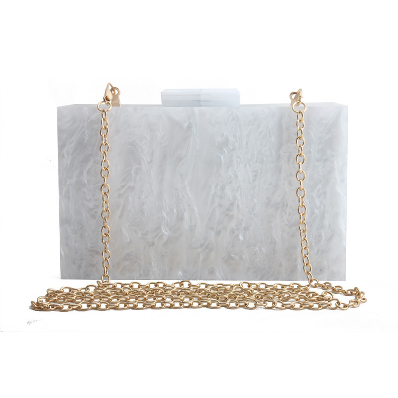 Women Handbags Marble Pattern Acrylic Bag Luxury Handbags Women Bags - Image 1