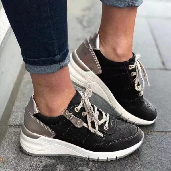 Fashionable Chunky-soled Sneakers Low-cut Casual Shoes For Outdoor Wear - Image 22