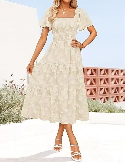 Best-selling Solid-color Off-shoulder High-waist Maxi Dress For Women - Image 12