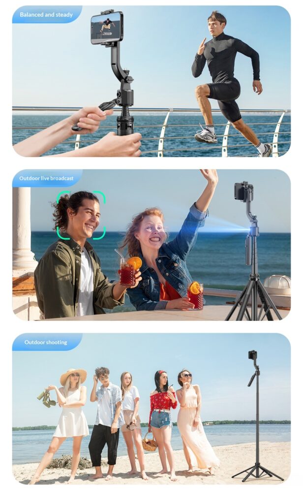 C17 Smartphone Selfie Stick Smart  Stabilized Extendable Gimbal With Full Auto Mode