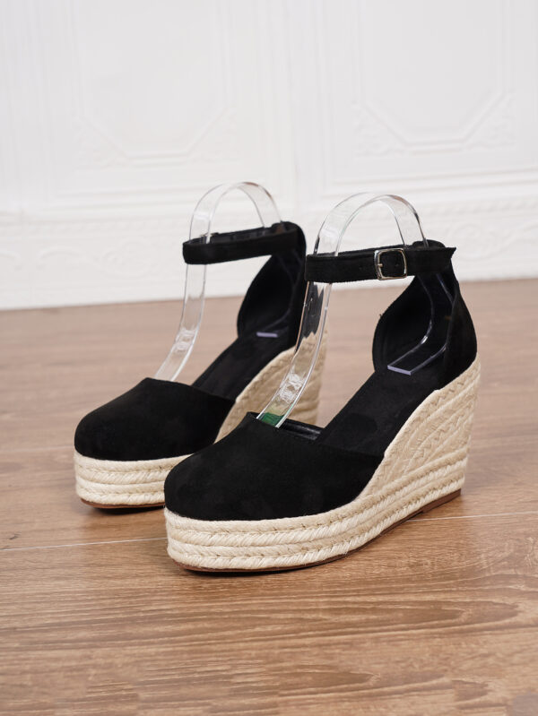Platform Espadrille Sandals With Ankle Strap - Image 12