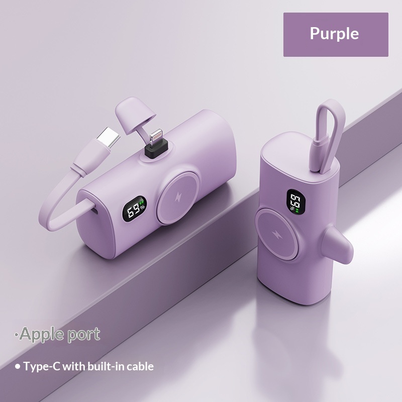 Wireless Magnetic Watch Power Bank With Built-in Cable - Image 4