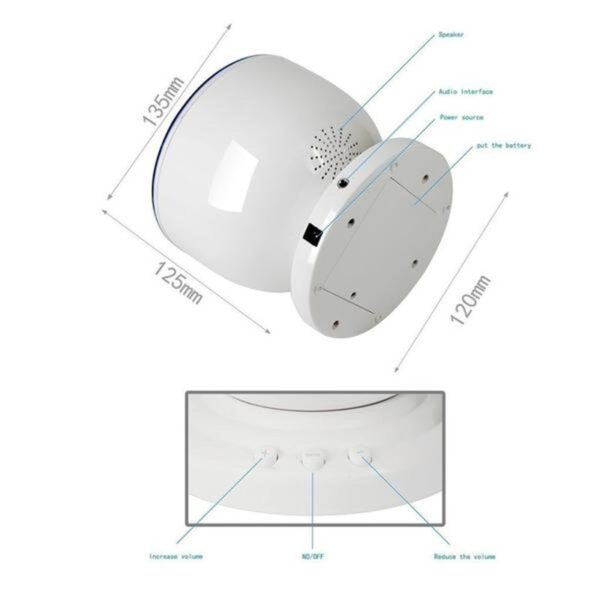 Ocean Wave Projector LED Night Light Remote Control TF Cards Music Player Speaker Aurora Projection - Image 9