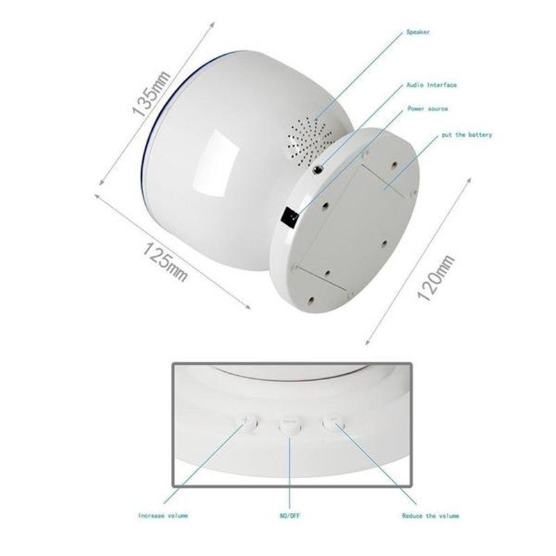 Ocean Wave Projector LED Night Light Remote Control TF Cards Music Player Speaker Aurora Projection - Image 9