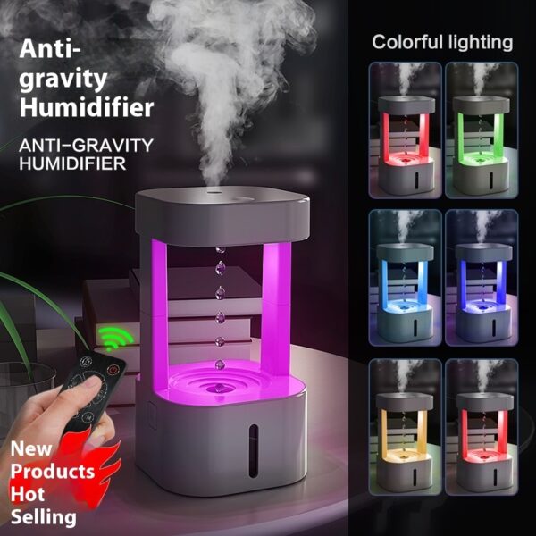 Creative Anti-gravity Water Drop Humidifier Air Conditioning Mist Spray Household Quiet Bedroom Office With 580ML Water Tank - Image 12