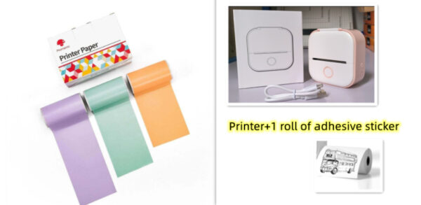 Portable Mini Thermal Label Printer Home Photo Printer Student Wrong Question Printer Bluetooth-compatible Mini Label Printer Price Tag - Image 57