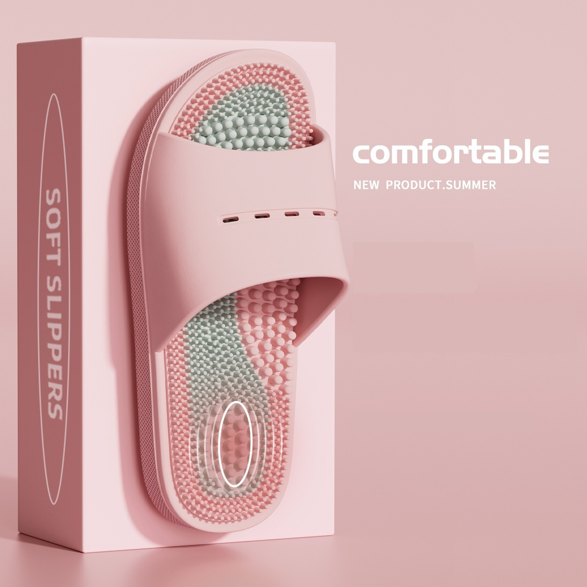 Massage Slippers For Men Summer Indoor Home And Bathroom Use Foot Acupressure Slippers With Non-slip Soles For Men - Image 21
