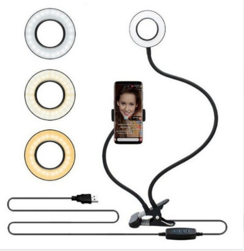 LED Selfie Ring Light for Live Adjustable Makeup Light-8cm Stand - Image 10