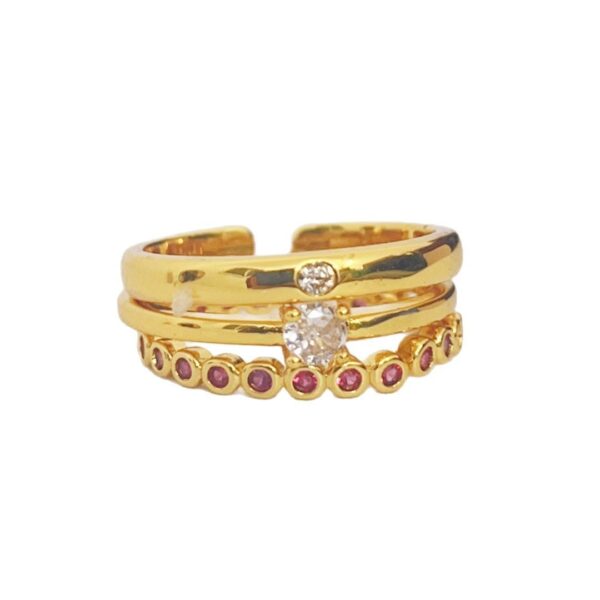 Fine Red Diamond Dot Diamond Plain Ring Gold Ring - Image 6