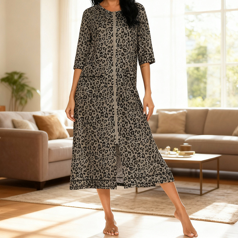 Comfortable Cardigan Womens Base-Layer Pajamas For Autumn And Winter - Image 39