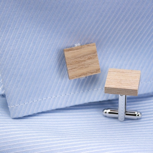 Wooden Cufflinks & Tie Clip Set - Image 4