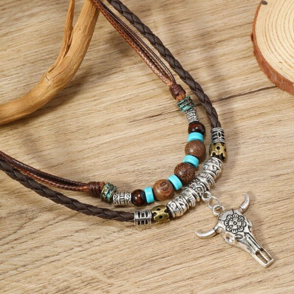 Cross-border New Earrings And Necklace 2-piece Set Fashion Turquoise Beaded Earrings And Necklace - Image 11