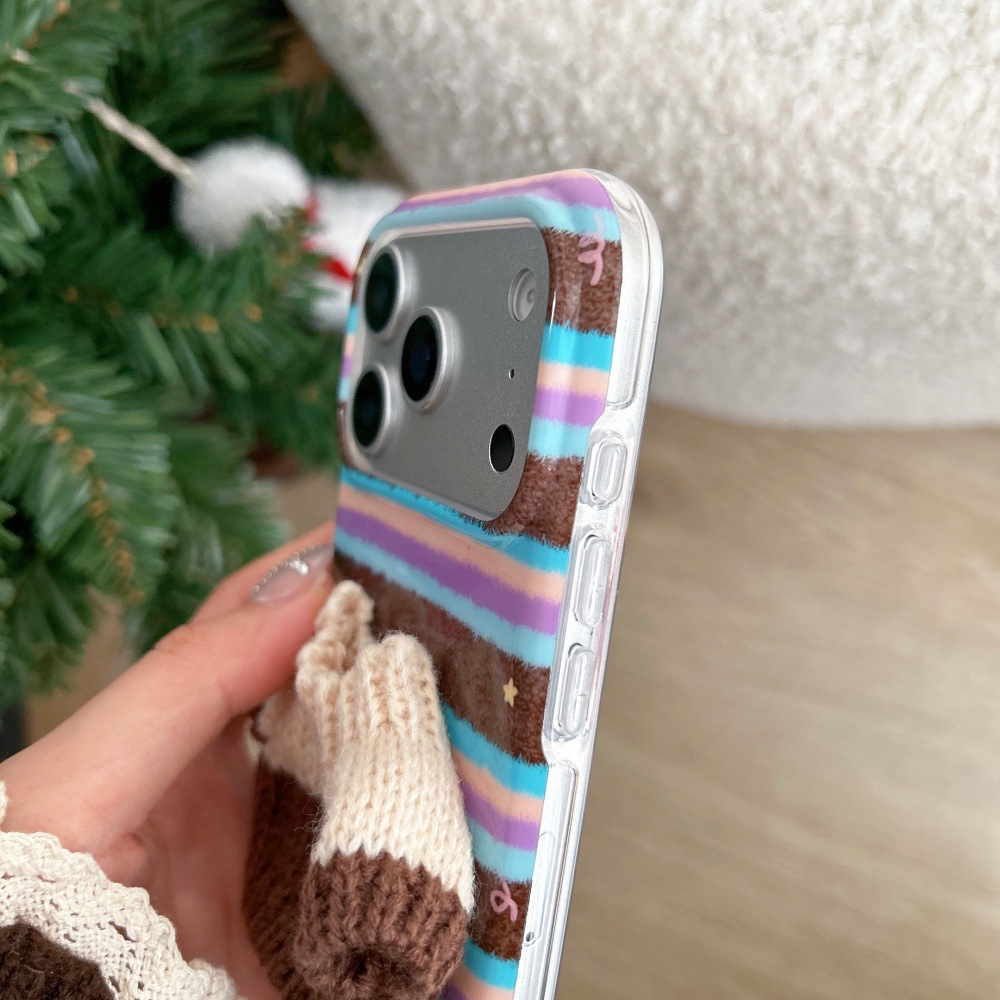 Striped 3D Sweater Phone Case For 14 Pro - Image 8