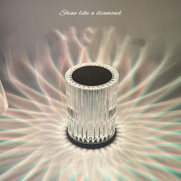 Crystal Lamp Table Lamp Atmosphere Creative Line Small Night Lamp Led Lights - Image 2